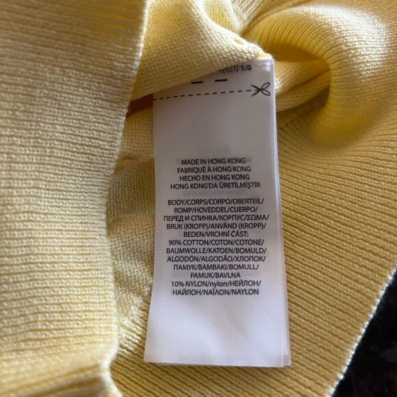 NWT Polo Ralph Lauren Girls Jacket Yellow 6X Knit-Cotton Cardigan - Picture 5 of 5